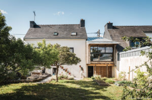 extension surélévation de maisons en structure bois avec poutres en I