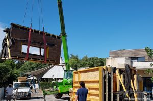 extension surélévation en bois avec plancher en poutres en I